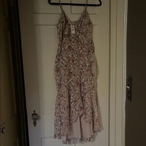 Express Pink Floral High Low Dress